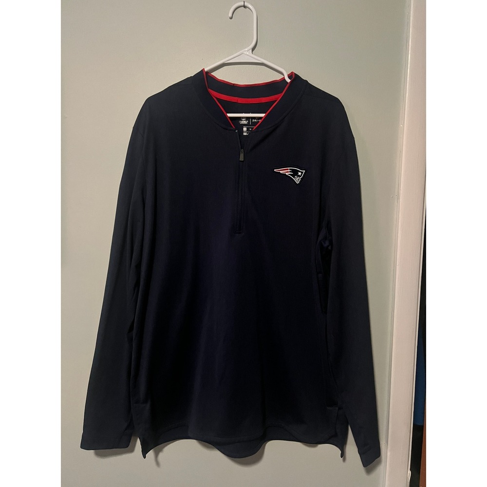 Nike Dri-Fit Quarter Zip Sweater New England Patriots NFL Football Men Sz XL